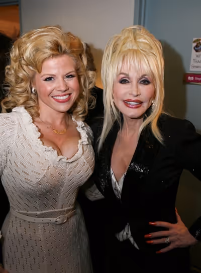 Megan Hilty and Dolly Parton  Photo