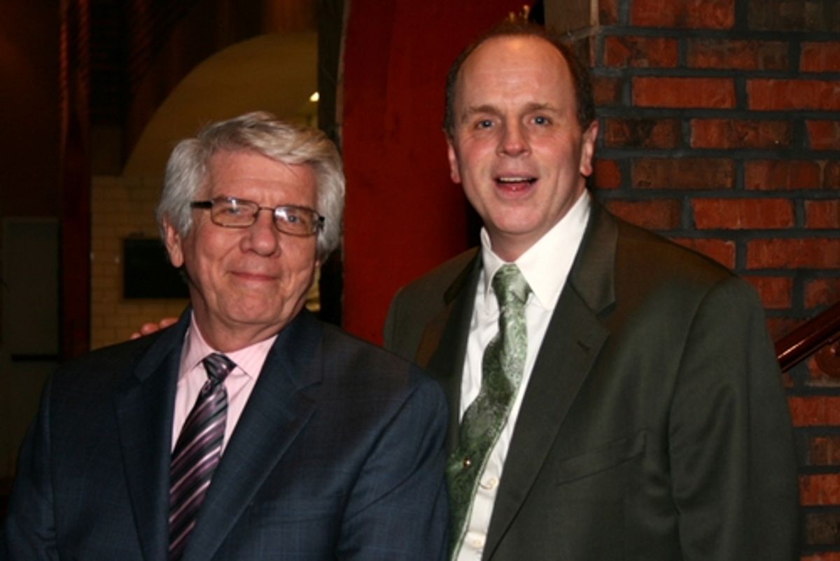 Jack W. Batman, Executive Producer WPPAC; Sidney J. Burgoyne, director of 'Camelot' (as well as 'A Little Night Music' playing at WPPAC this coming March) at 