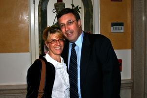 Margarett Perry; John J. Ioris, Chairman & President for the WPPAC Board of Trustees Photo