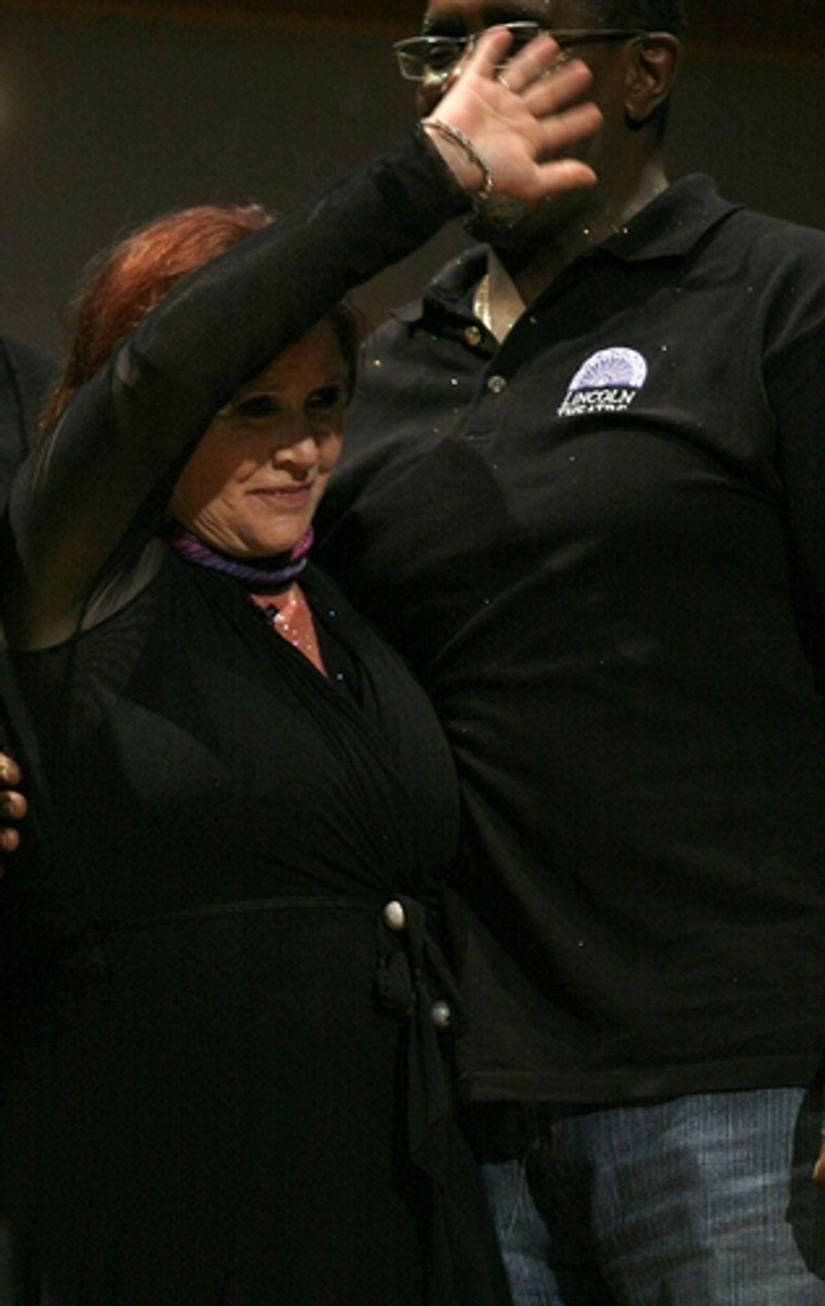 Carrie Fisher and the Production Team at 