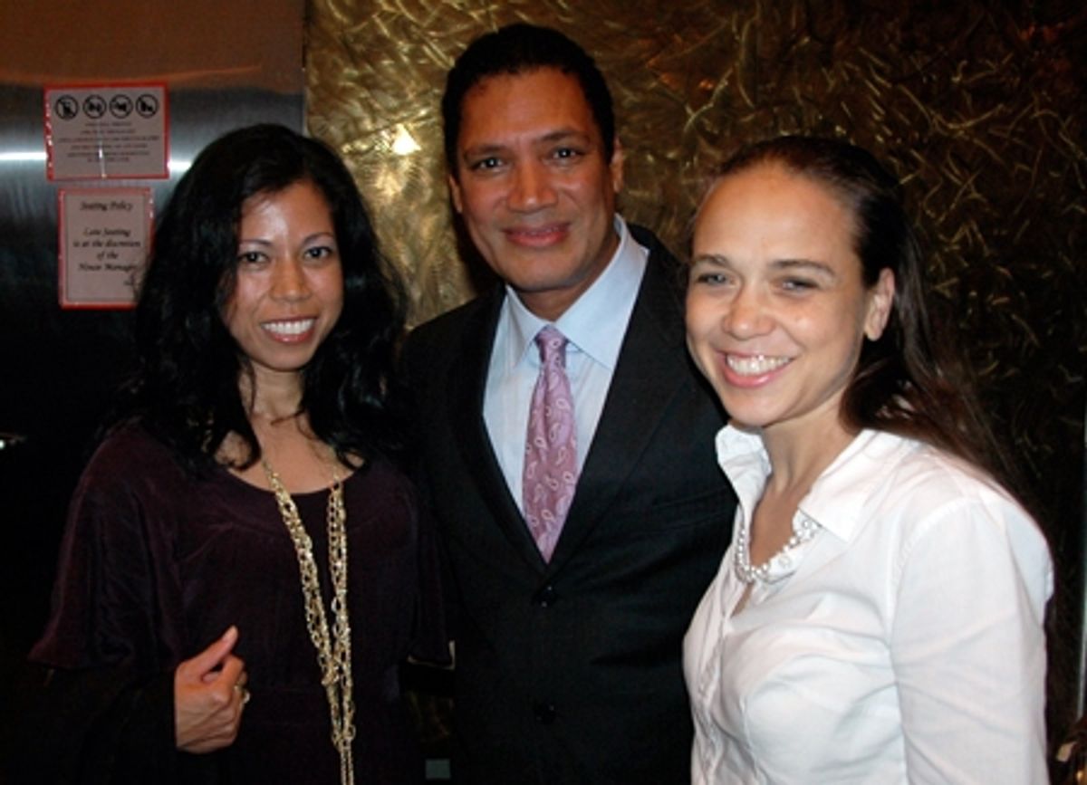 Artistic Director Ricardo Khan with Noorhayati and Carla Brothers both original cast members in Shelia's Day which will be revived later this season
 at 