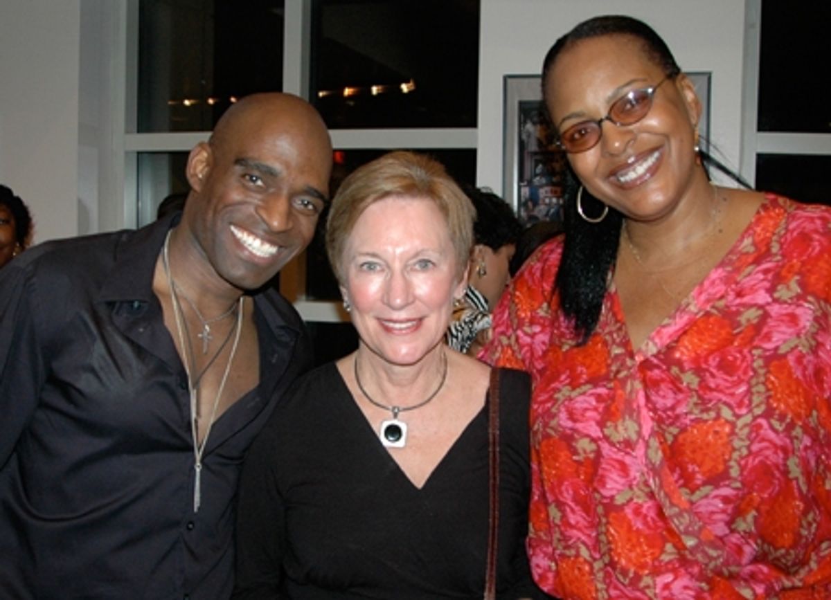 Derric Harris, Press Relations Director Barbara Martalus and Inga Ballard

 at 