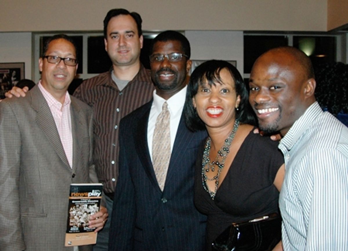 The Crossroads Board of Directors. Board President Clifford Virgin III, Griffin Haviken, Executive Director Marshall Jones III, Monica Weeks and John Hinds at 