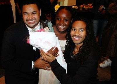 Future star Khailah Marie Johnson with director Rajendra Ramoon Maharaj and American  Photo