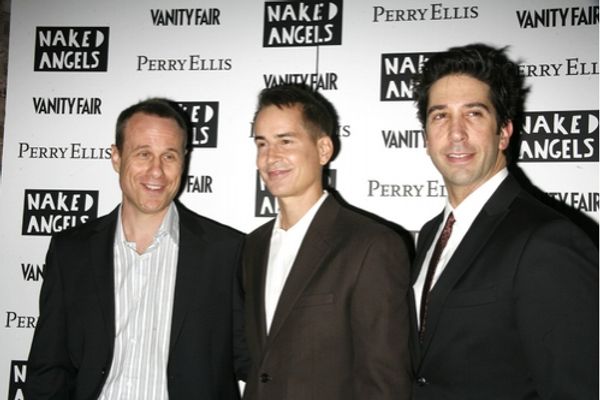 Stephen Belber, Geoffrey Nauffts and David Schwimmer Photo