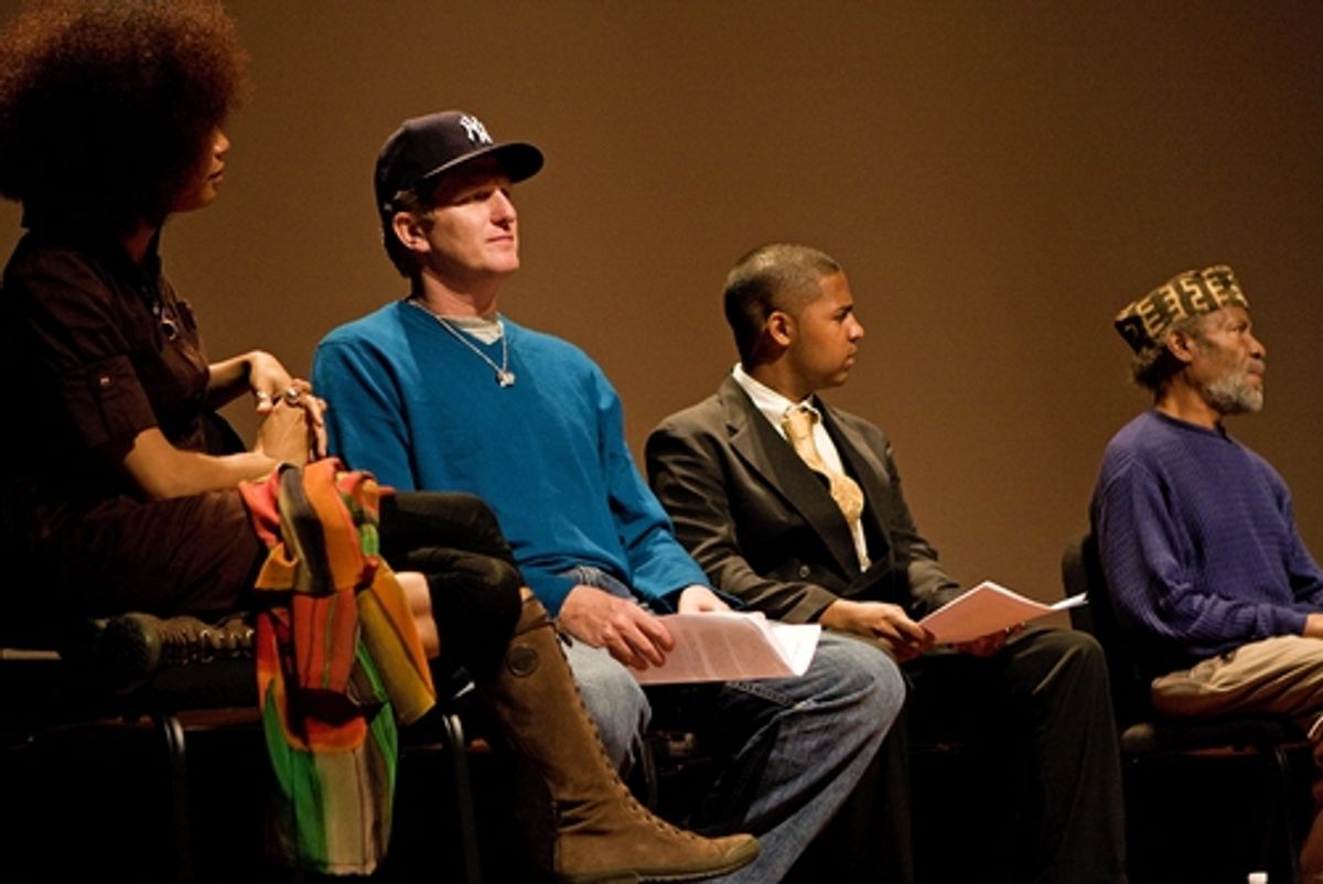 Staceyann Chin, Michael Rapaport, Joshua Xavier and Abiodun Oyewole at 