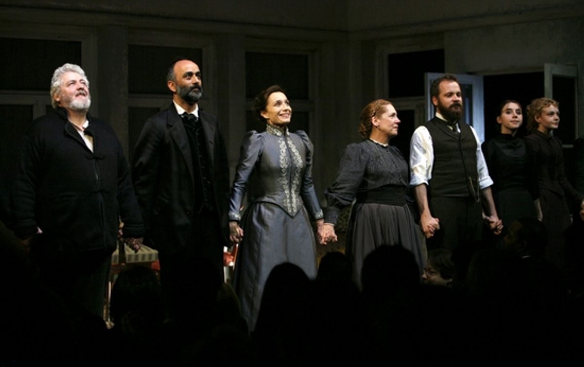 Julian Gamble, Ann Dowd, Kristin Scott Thomas, Peter Sarsgaard, Zoe Kazan, Carey Mulligan and Pearce Quigley at 