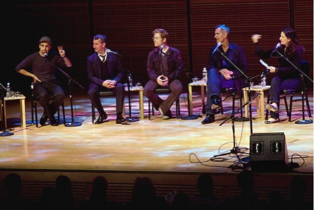 Lin-Manuel Miranda, Adam Shankman, Anthony Rapp, Jerry Mitchell, and Ana Gasteyer at 