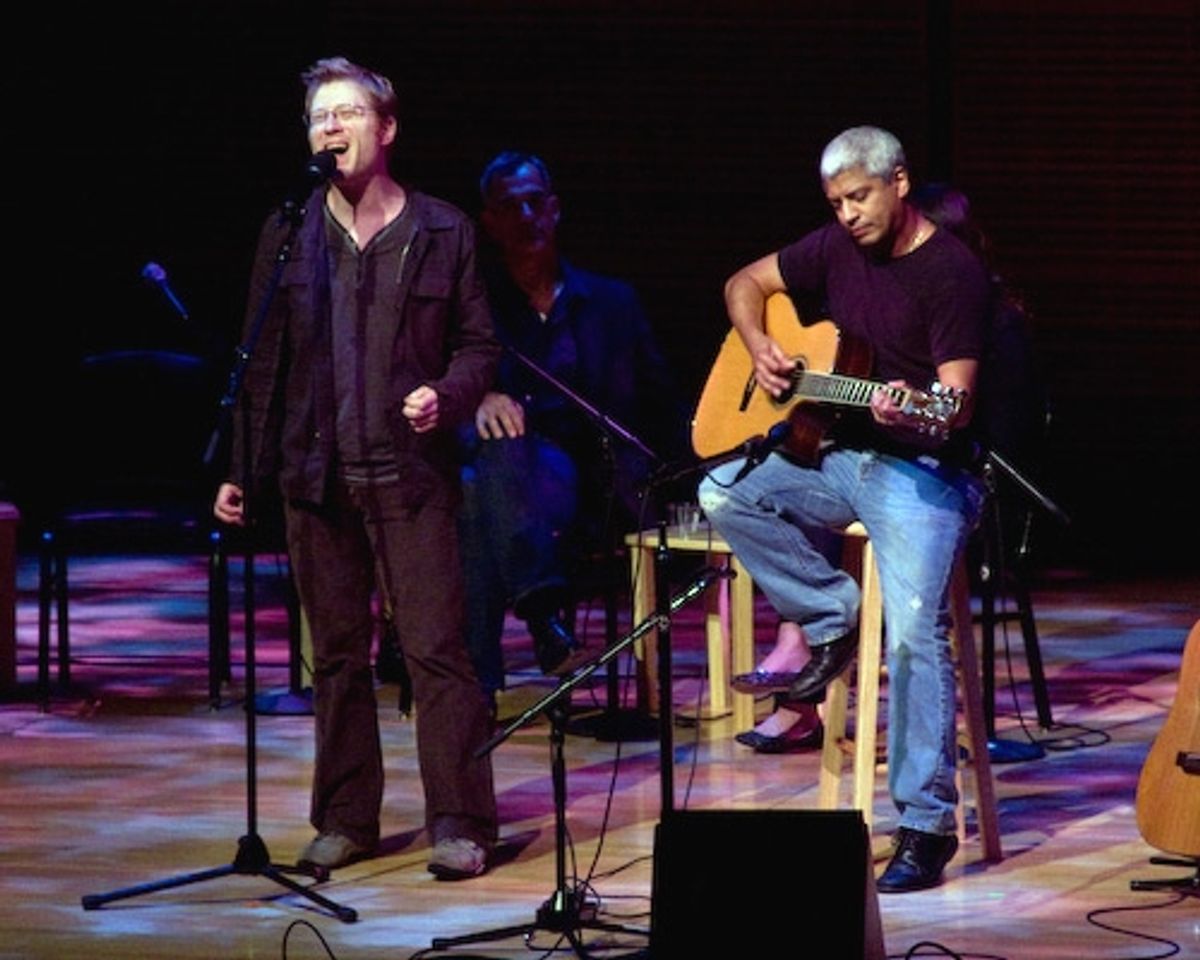 Anthony Rapp performs a song from his show 'Without You' at Carnegie Hall Hosts 'Revival' Featuring Mitchell, Miranda, Rapp, Sheik and More