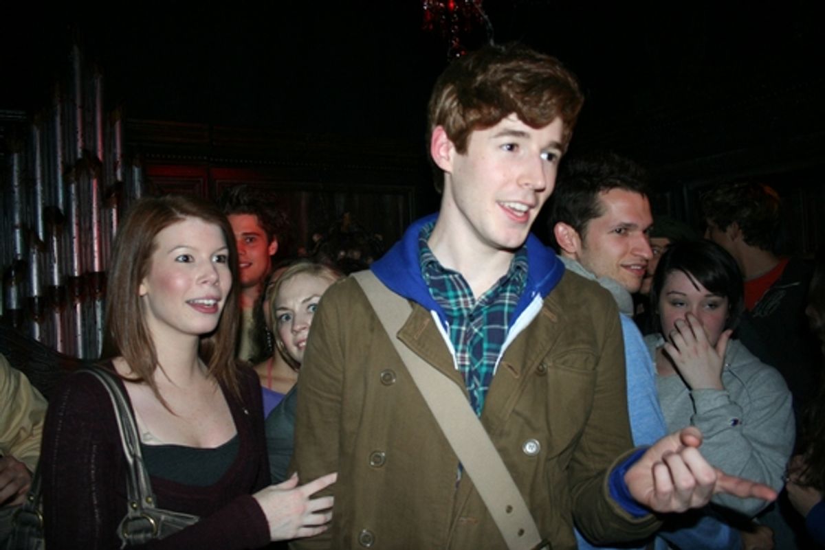Blake Daniel tries to reason with the ghouls while his sister Courtney Daniel keeps a safe distance at 