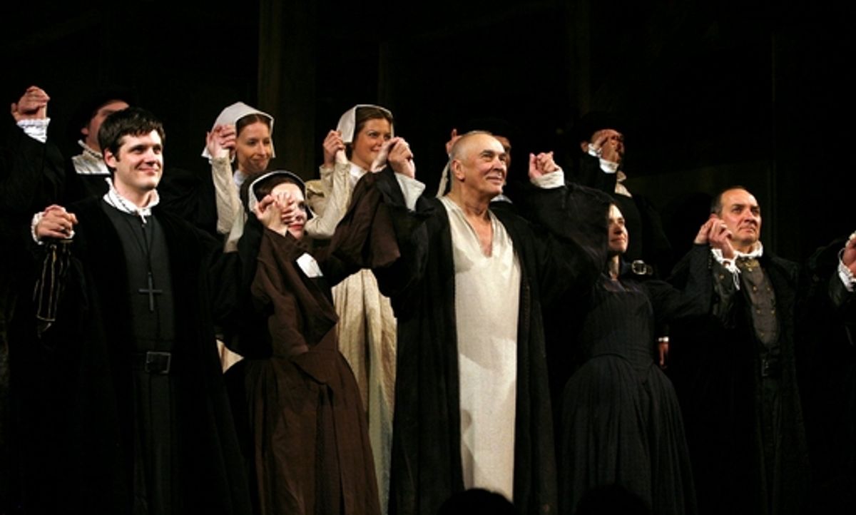 Michael Esper, Maryann Plunkett, Frank Langella and the Ensemble at 