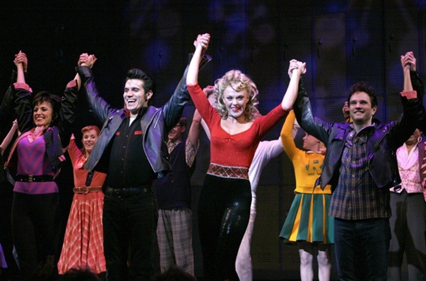 Photo Coverage: Olivia Newton-John Visits 'Grease' to Promote Breast Cancer Awareness  Image