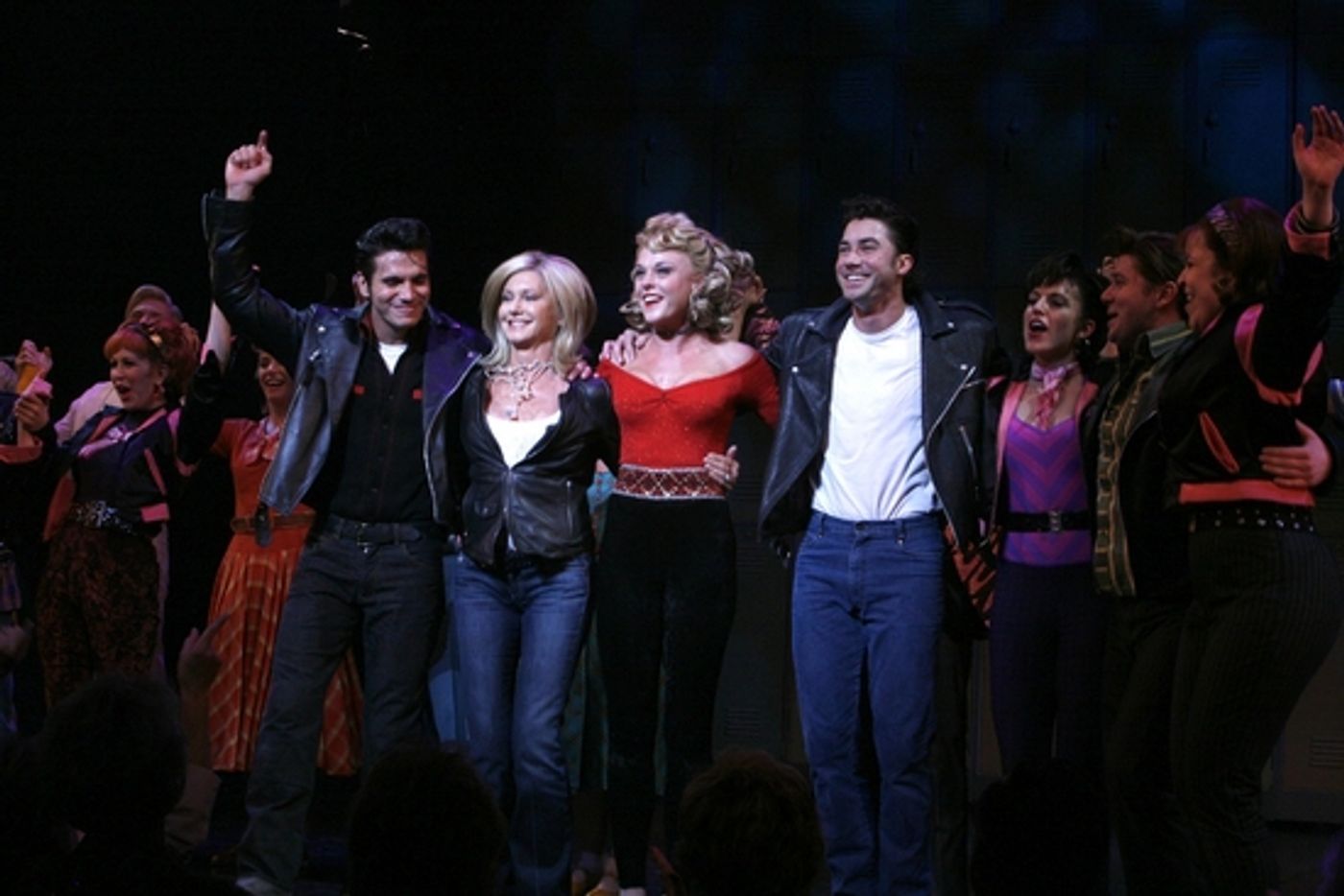 Photo Coverage: Olivia Newton-John Visits 'Grease' to Promote Breast Cancer Awareness  Image