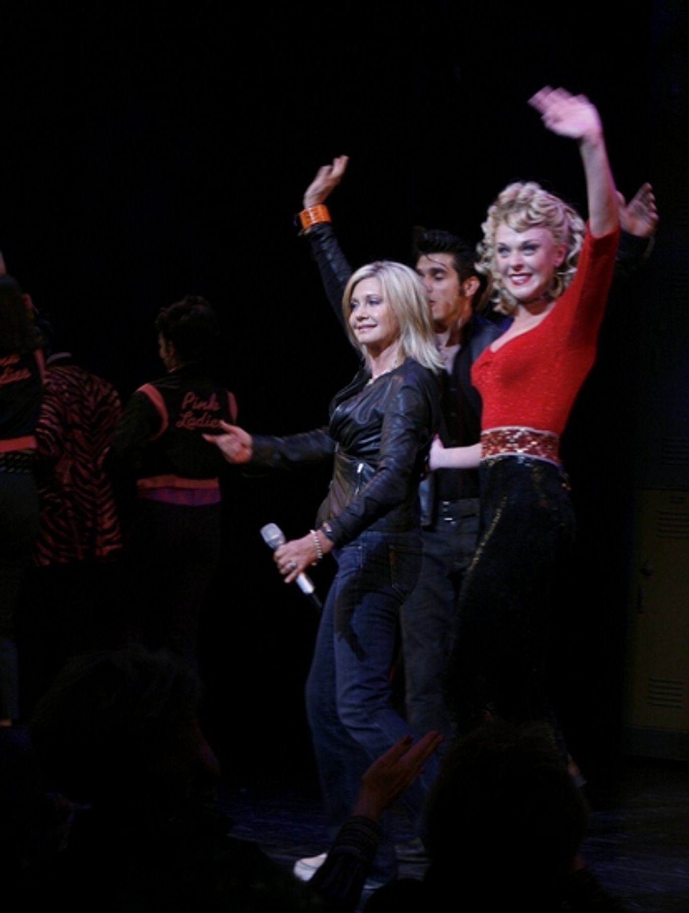 Photo Coverage: Olivia Newton-John Visits 'Grease' to Promote Breast Cancer Awareness  Image