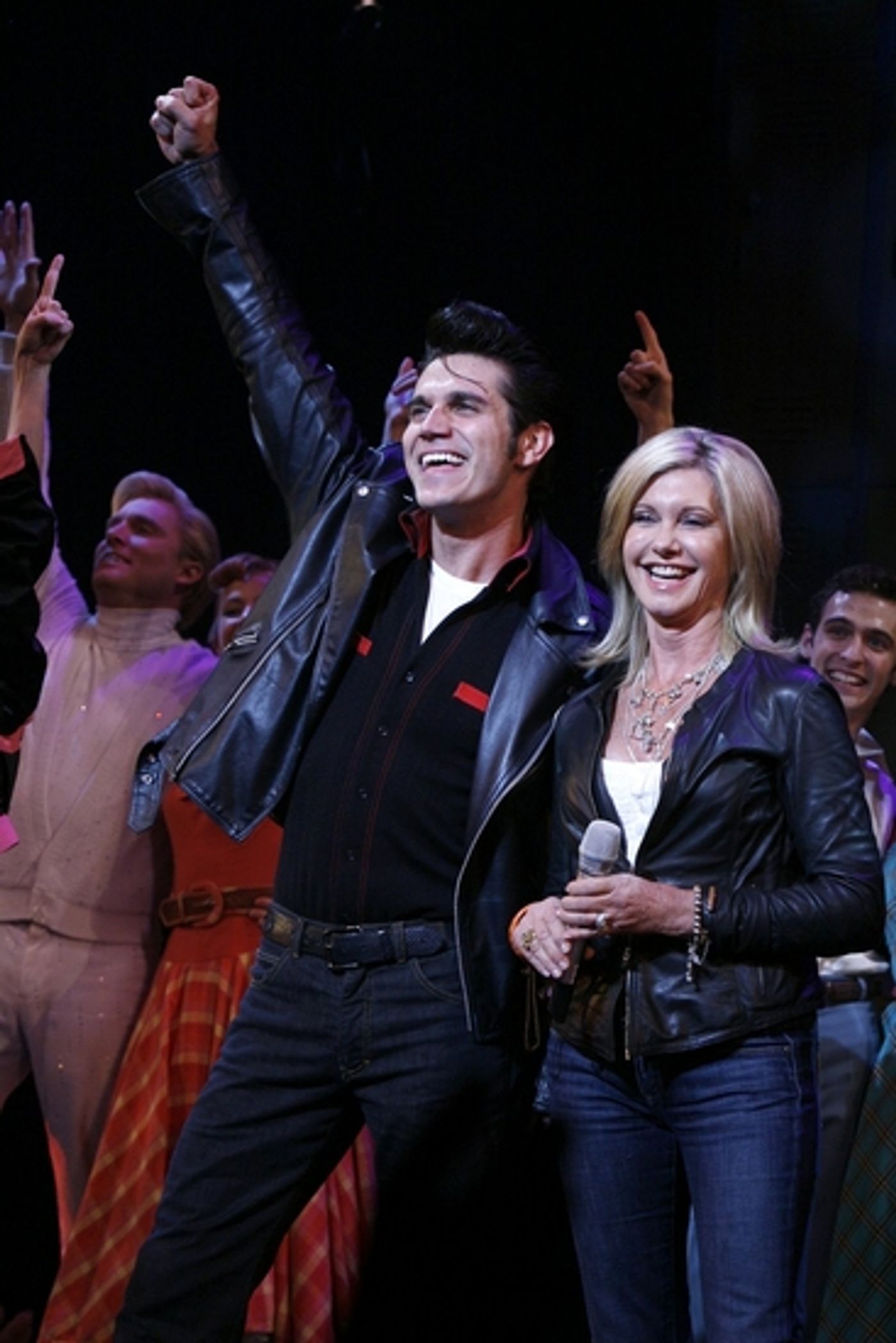 Photo Coverage: Olivia Newton-John Visits 'Grease' to Promote Breast Cancer Awareness  Image