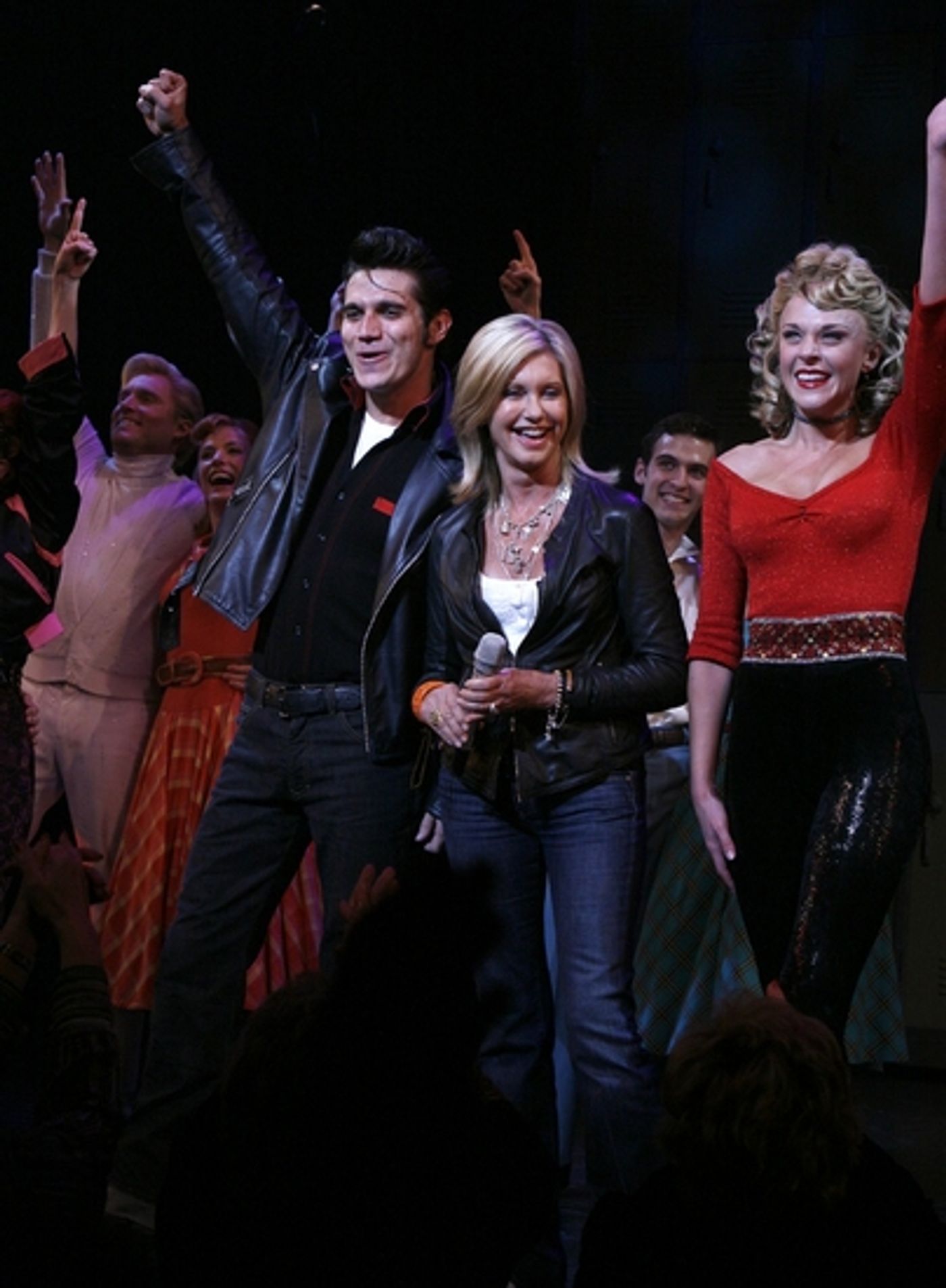 Photo Coverage: Olivia Newton-John Visits 'Grease' to Promote Breast Cancer Awareness  Image