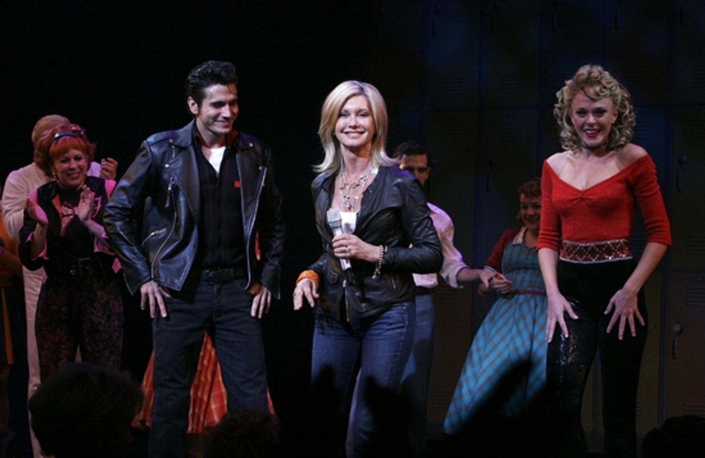 Photo Coverage: Olivia Newton-John Visits 'Grease' to Promote Breast Cancer Awareness  Image
