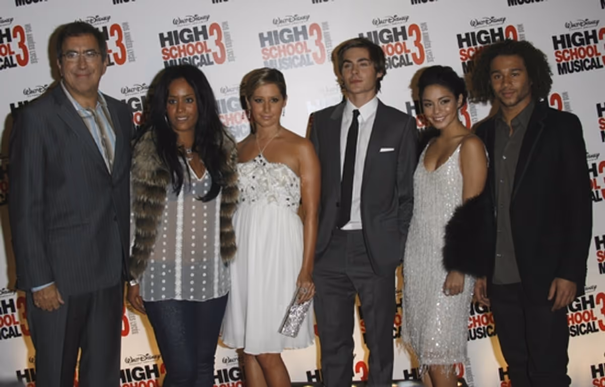 Kenny Ortega, Ashley Tisdale, Zac Efron, Vanessa Hudgens and Corbin Bleu at High School Musical 3 Opens in Paris, France