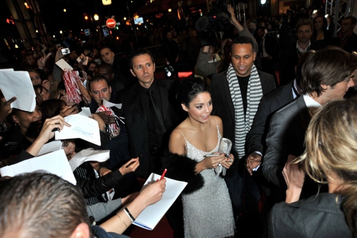 Vanessa Hudgens and Corbin Bleau at High School Musical 3 Opens in Paris, France
