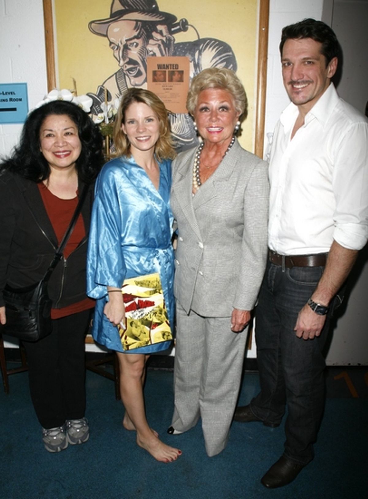 Loretta Ables Sayre, Kelli O'Hara, Mitzi Gaynor and Paulo Szot at 