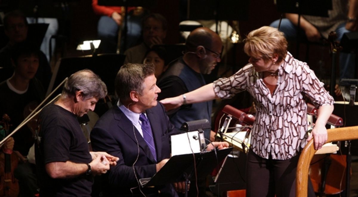 Alec Baldwin and Marin Alsop at Alec Baldwin's NY Philharmonic Rehearsal