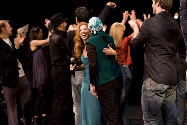 Lorin Latarro and Natasha Steinhagen embrace Photo