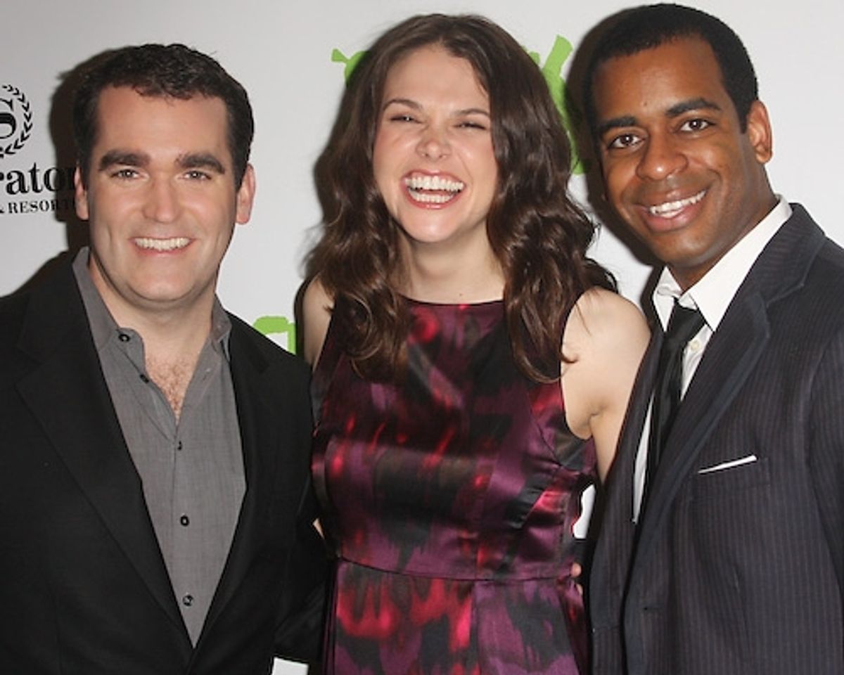 Brian d'Arcy James, Sutton Foster, and Daniel Breaker at 