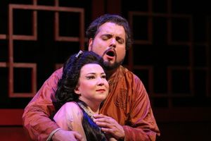 Irina Rindzuner as Princess Turandot and Rafiel Davila as Calaf
@ BroadwayWorld Irina Rindzuner as Princess Turandot and Rafiel Davila as Calaf
Photo