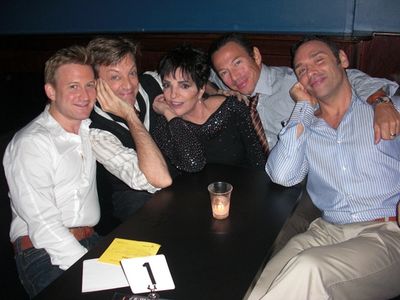 Johnny Rodgers, Jim Caruso, Liza Minnelli, Cortes Alexander and Tiger Martina Photo