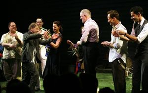 Simon McBurney and the cast
 Photo