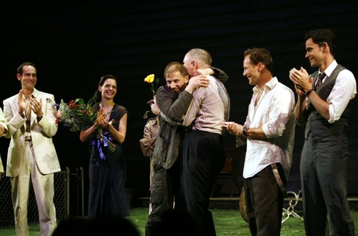 Simon McBurney and the cast at 