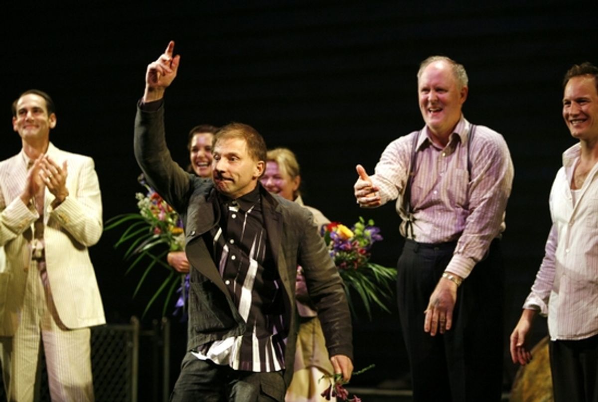 Simon McBurney and the cast
 at 