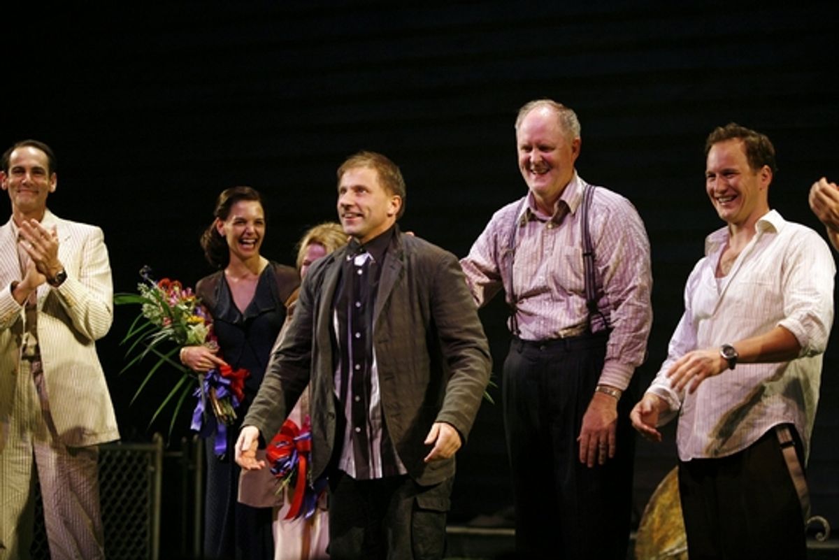 Simon McBurney and the cast at 
