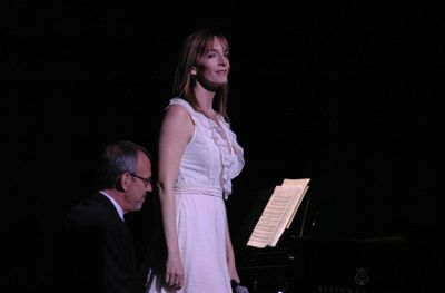 Ross Patterson on the piano and Julia Murney

 Photo