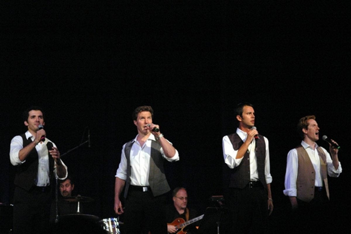 Kevin Worley, Ron Bohmer, Douglas Ladnier, Jeffry Denman at 4th Annual Broadway Cabaret Festival at Town Hall: Lerner & Loewe Tribute