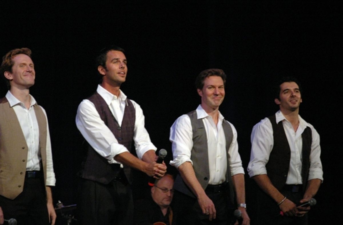 Jeffry Denman, Douglas Ladnier, Ron Bohmer, Kevin Worley at 4th Annual Broadway Cabaret Festival at Town Hall: Lerner & Loewe Tribute