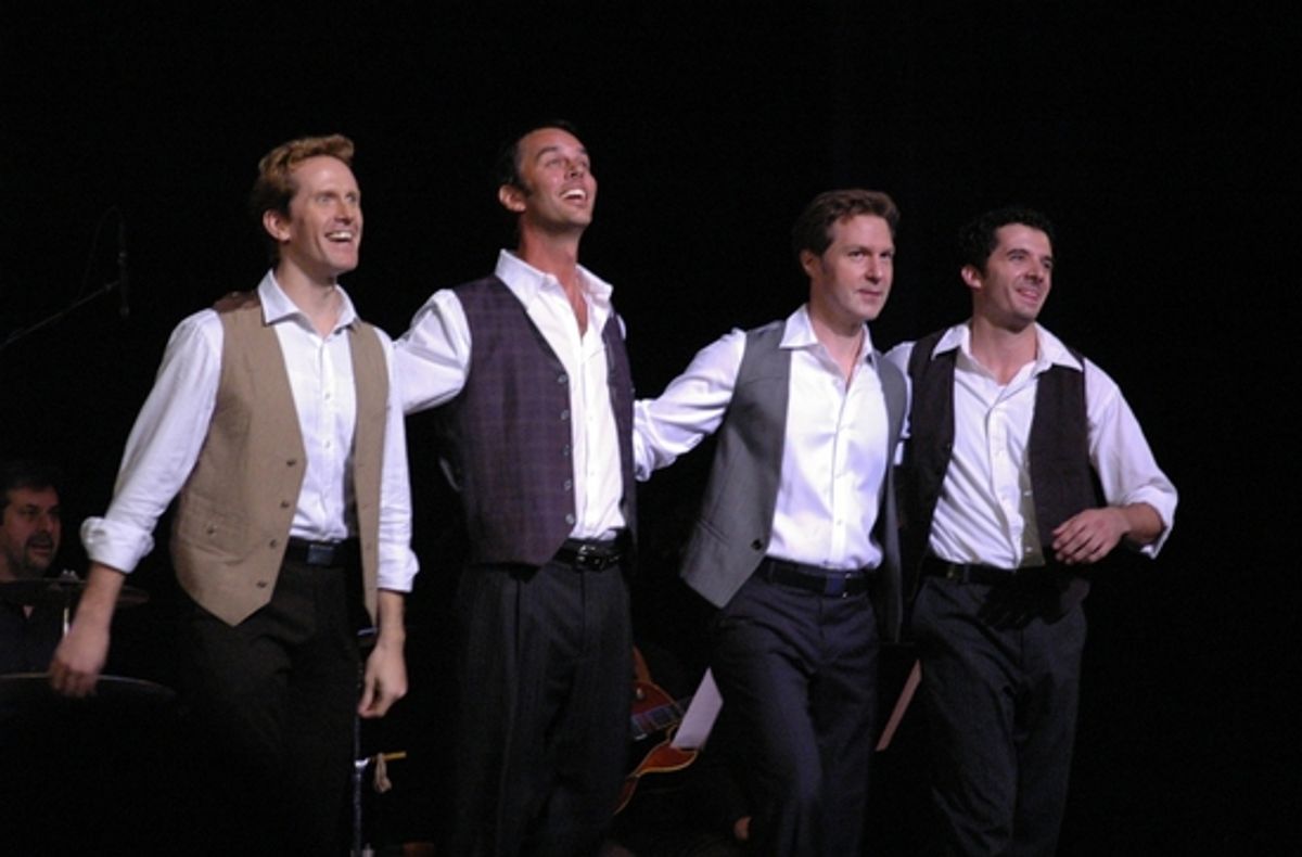 Jeffry Denman, Douglas Ladnier, Ron Bohmer, Kevin Worley at 4th Annual Broadway Cabaret Festival at Town Hall: Lerner & Loewe Tribute