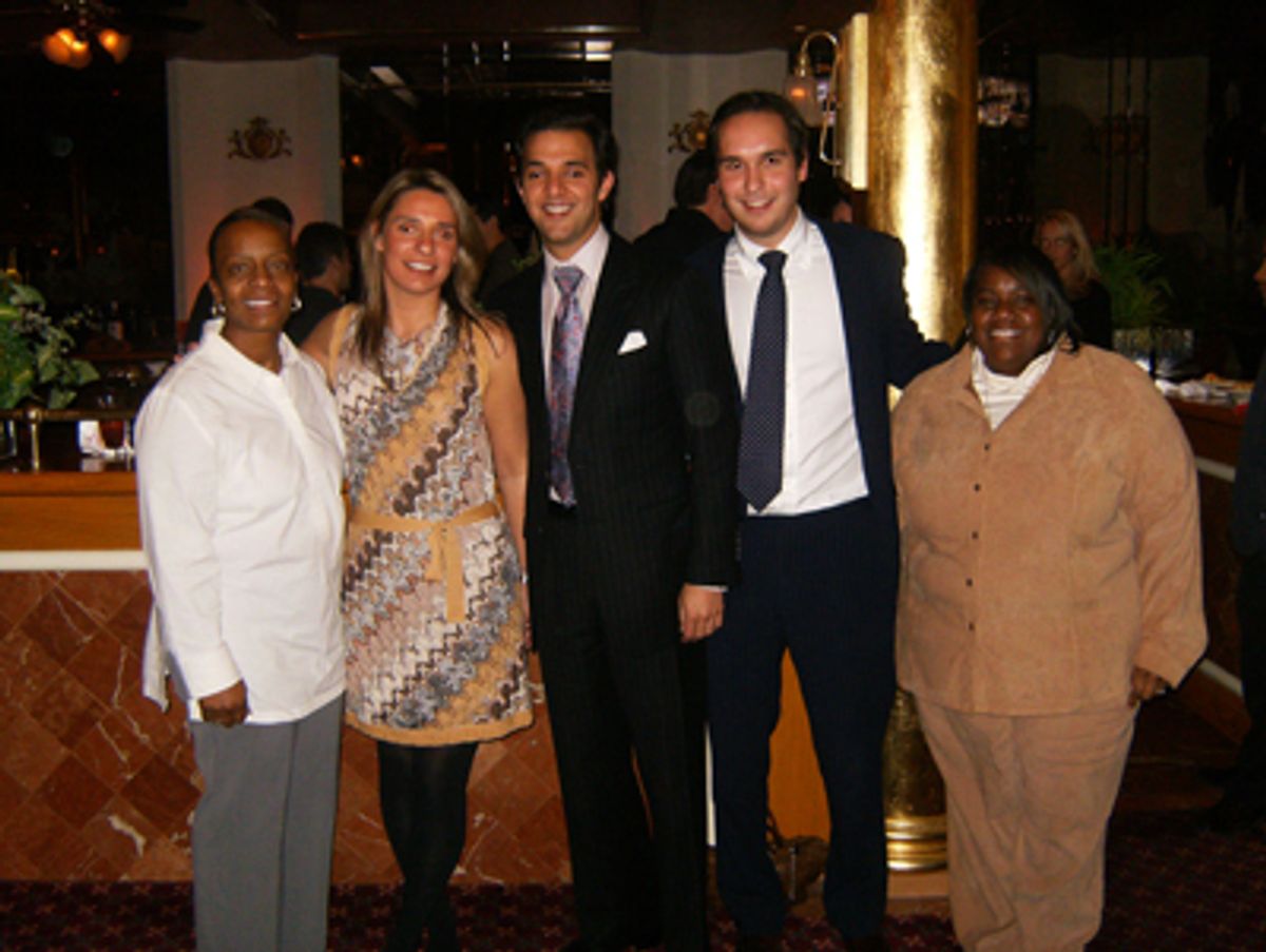 MS Society Revenue Accountant Nedra Bell, Abbie DeSantis, President of Drury Lane Productions Kyle DeSantis, Drury Lane Oakbrook Producer Drew DeSantis and MS Society Development Associate Sandra Bronson  at 