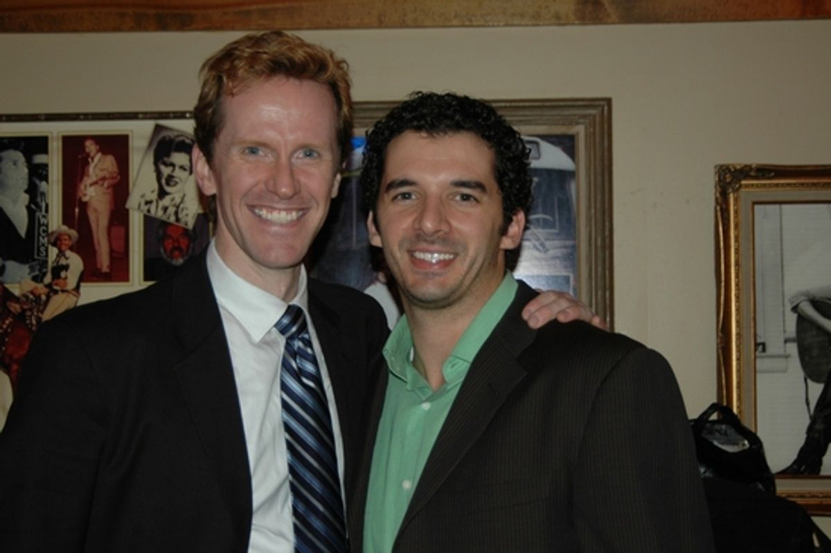 Jeffry Denman and Kevin Worley at Town Hall's Lerner & Loewe Tribute Backstage and After Party