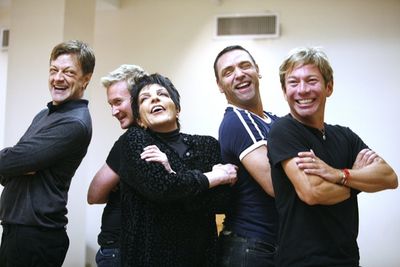 Liza Minnelli with Jim Caruso, Johnny Rodgers, Tiger Martina and Cortes Alexander
 Photo