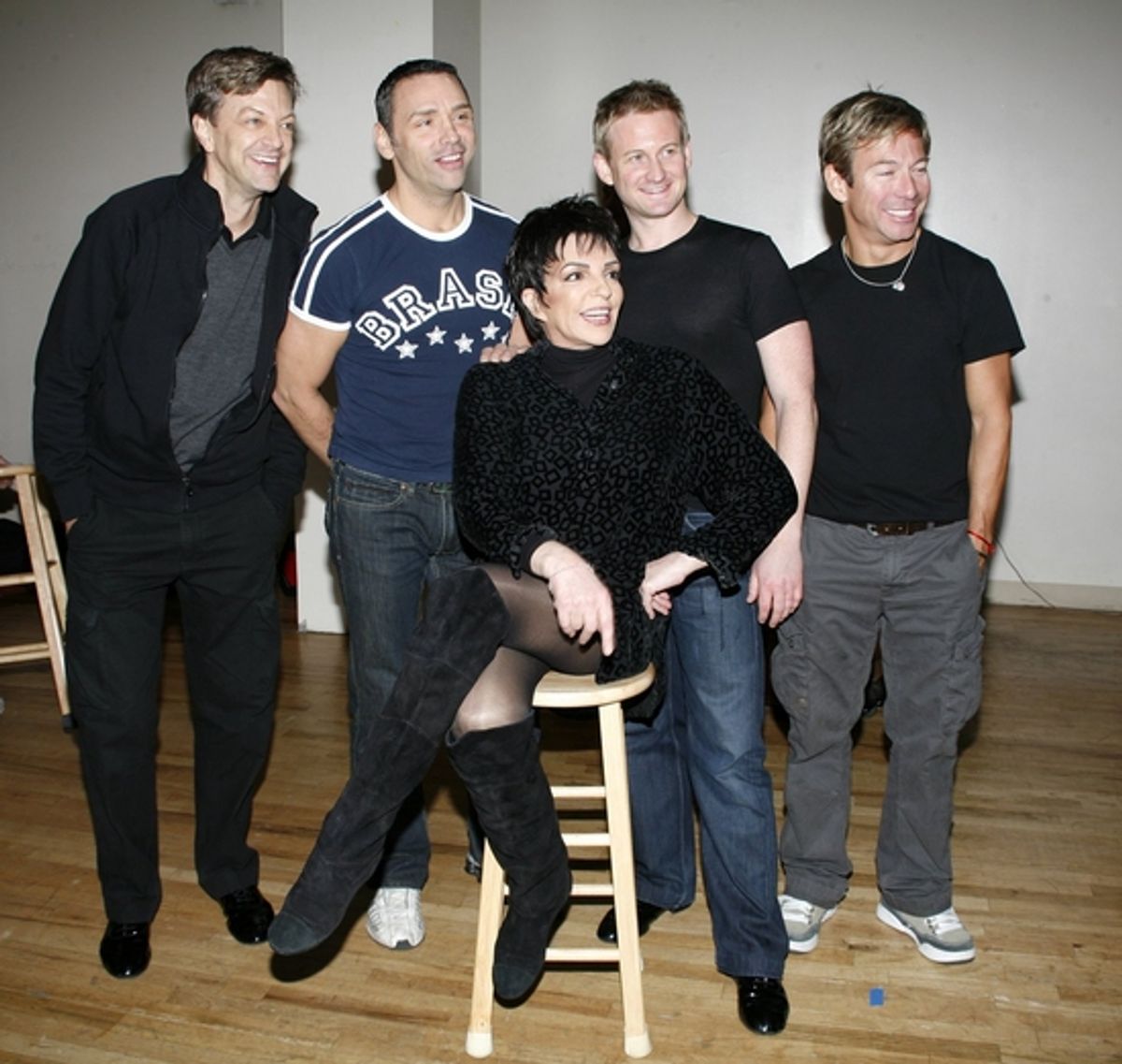 Jim Caruso, Tiger Martina, Liza Minnelli, Johnny Rodgers and Cortes Alexander at 