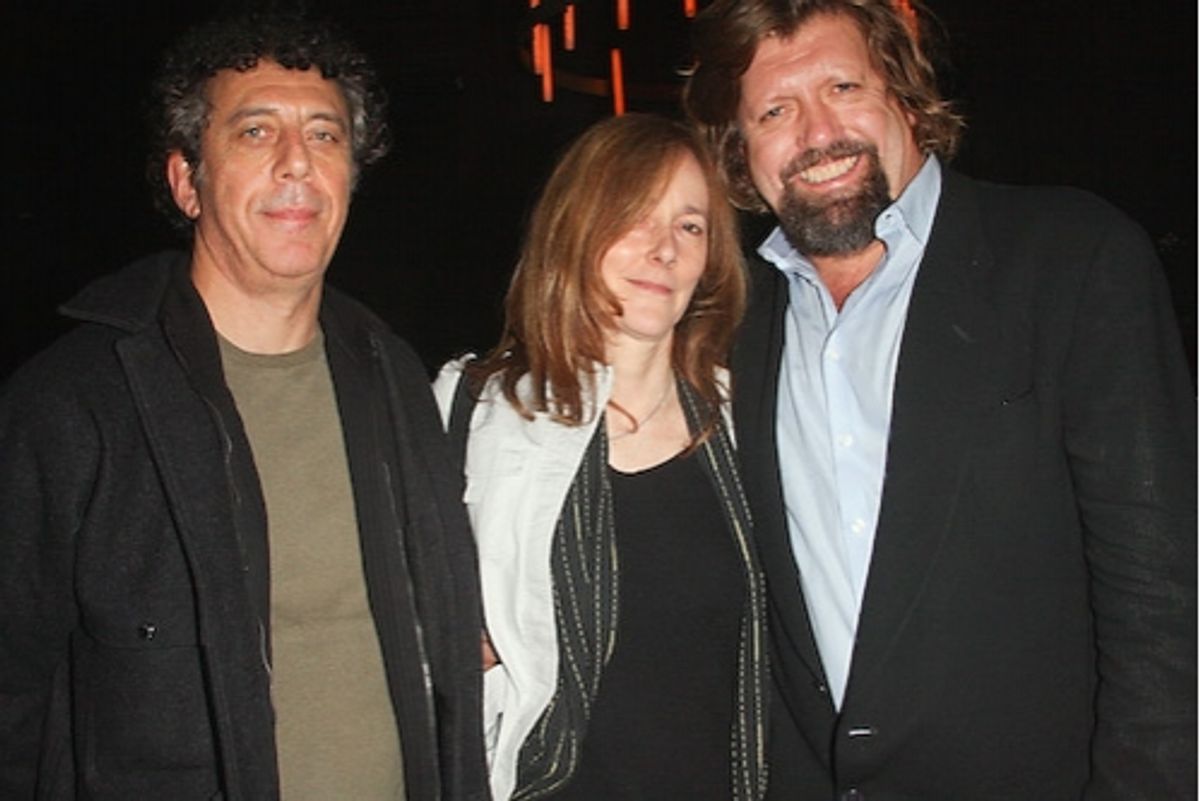 Eric Bogosian, Jo Anne Bonney, and Oskar Eustis
 at 