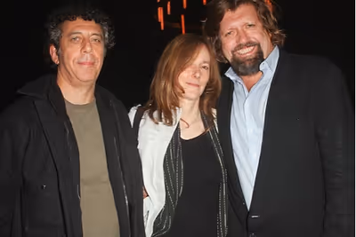 Eric Bogosian, Jo Anne Bonney, and Oskar Eustis
 Photo