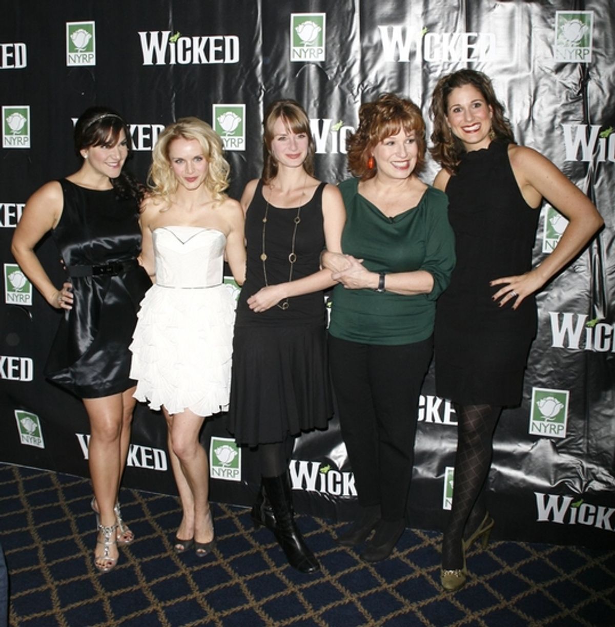 Jennifer Laura Thompson, Shoshana Bean, Michelle Federer, Kate Reinders, Joy Behar and Stephanie J. Block at 