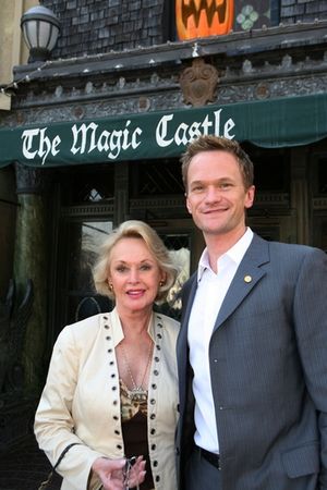 Tippi Hedren and Magic Castle Board member Neil Patrick Harris in front of the Magic Castle @ BroadwayWorld Tippi Hedren and Magic Castle Board member Neil Patrick Harris in front of the Magic Photo