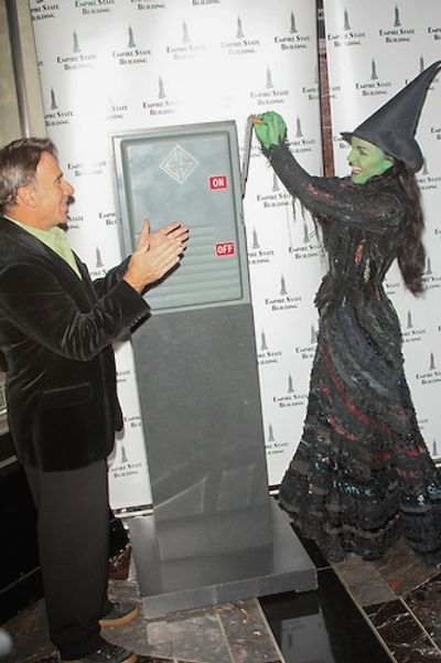 Kerry Ellis throws the switch...
 Photo