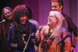 John Moauro, Heather MacRae; rear Bruce Eyster, Paris Remillard, and Andrew Kober

 Photo