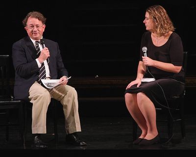 William Ivey Long and moderator Adrienne Onofri
 Photo