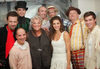 Tyne Daly backstage with the cast of The Fantasticks
 Photo