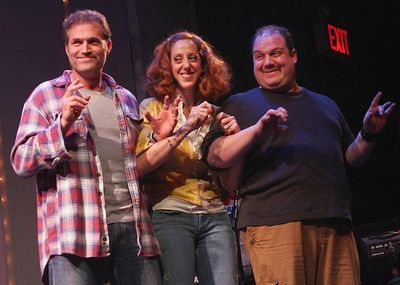 Marc Kudisch, Alison Cimmet, and Jordan Gelber are Cookie Monster

 Photo